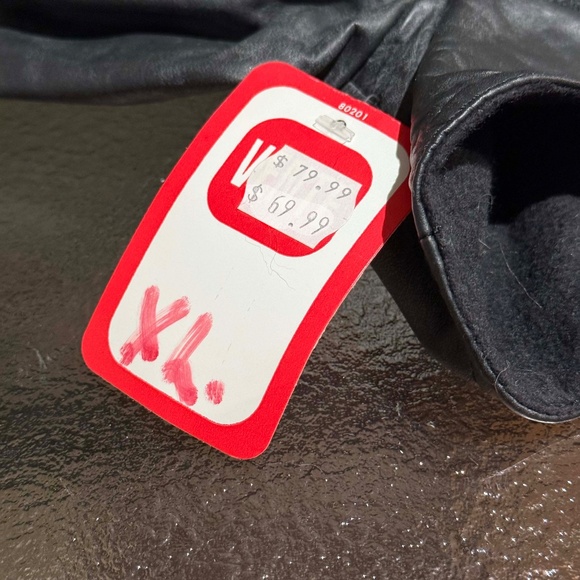 SCARF/NECK WARMER, LEATHER WITH SOFT FLEECE INSIDE, VELCRO CLOSURES, - Picture 6 of 10